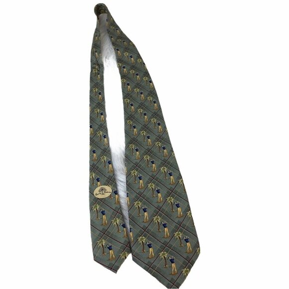 Tommy Bahama NEW Mens Hand Made Neck Tie 100% Silk Multicolor Golf Tropical - Picture 7 of 7